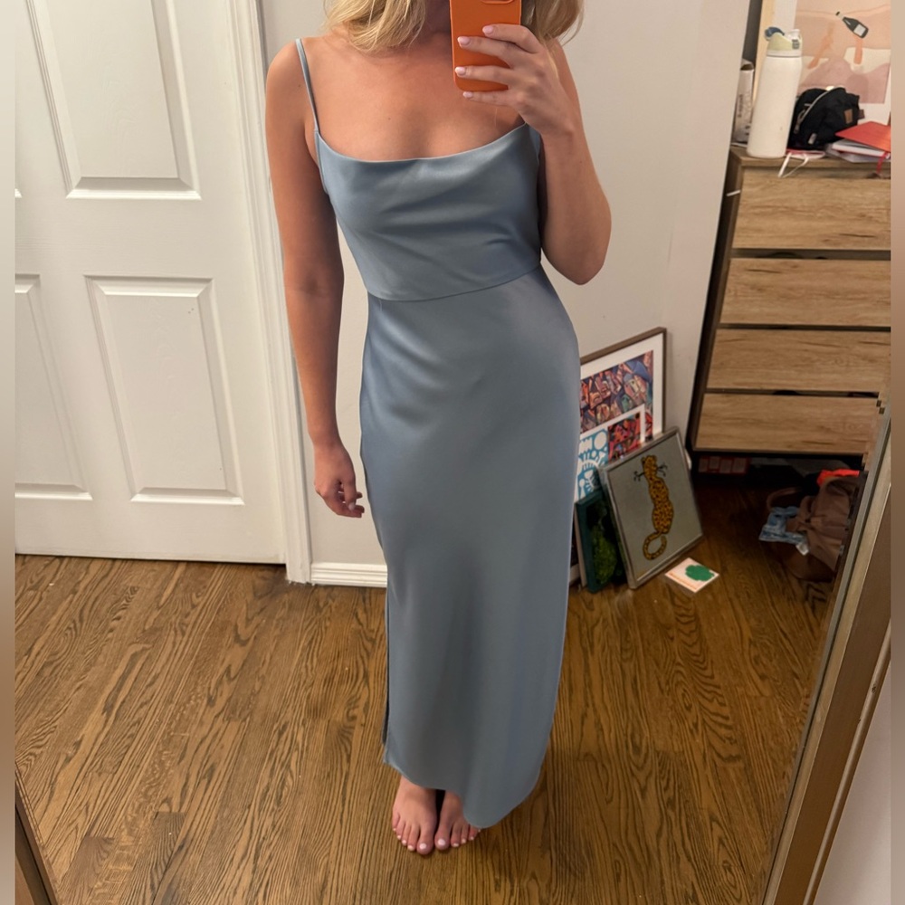 BHLDN Dusty Blue Cali Dress